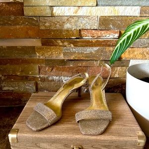 Michael Kors size 9 gold strap sling back